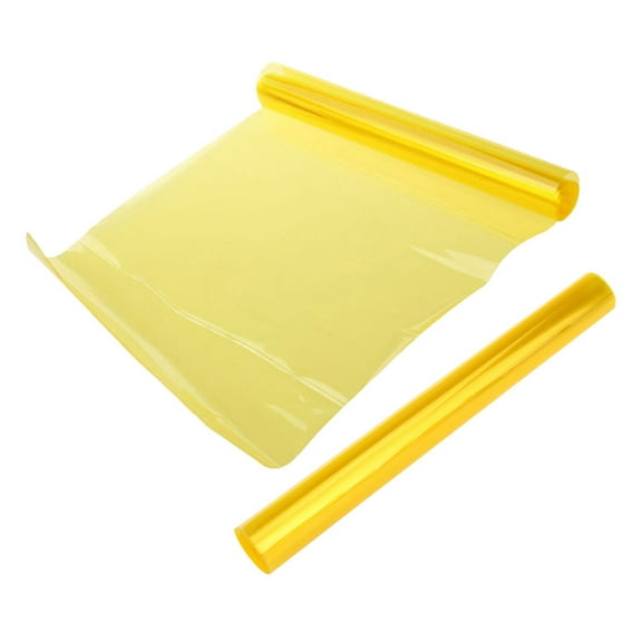 WASHWEPE Yellow Light Tint Film Scratch Resistance 2Set 11.79X70.74In