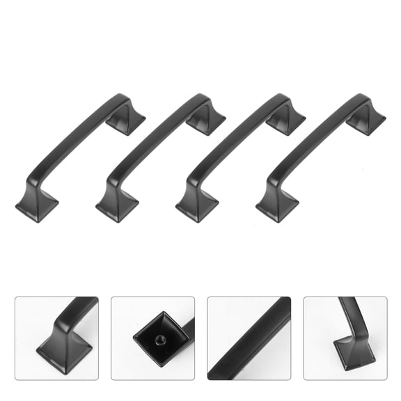 FRCOLOR Kitchen Cabinet Knobs Black Handle for Cabinets Practical Handles Child