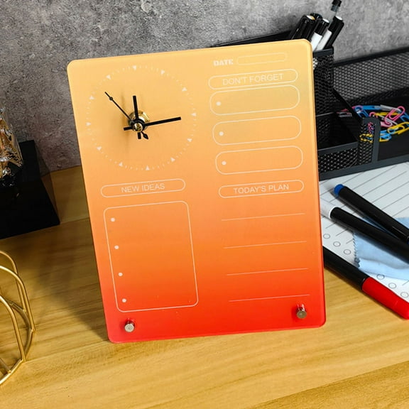 FRCOLOR  LED Clock Message Board with Daily Planner Office