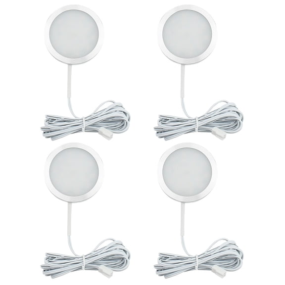 PAMINGONO Acrylic LED Down Light White 4Pcs 2.4x2.4x0.3In