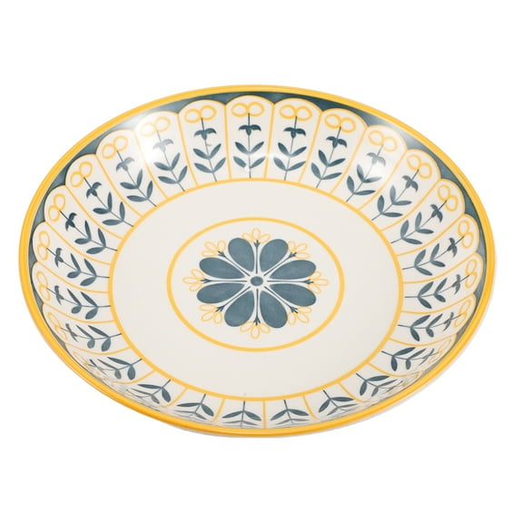 FRCOLOR Large Ceramic Pasta Plate Deep Dinner Plate for Home Restaurant Decorative Ceramic Plate for Serving Salads Desserts Party Snacks Plate