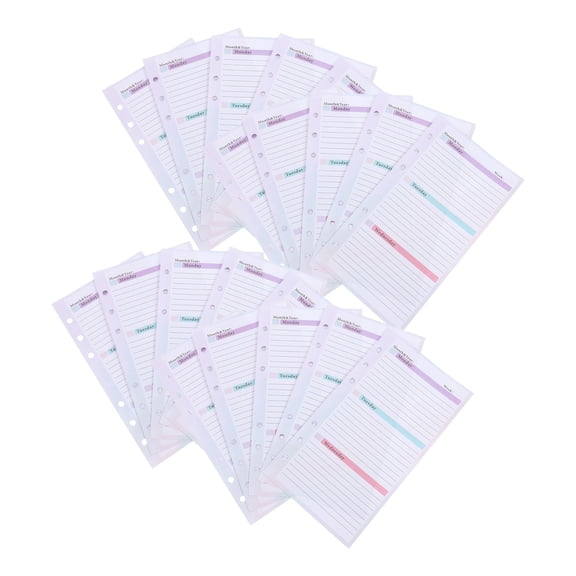 FRCOLOR Large Weekly Planner Notepad for Home Stylish Paper Task Planner Multi Color Flexible Refillable Pages 54 Sheets