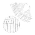thumbnail image 1 of FRCOLOR  Layered Rhinestone Chest Chain Necklace Chains Women's Silver, 1 of 8