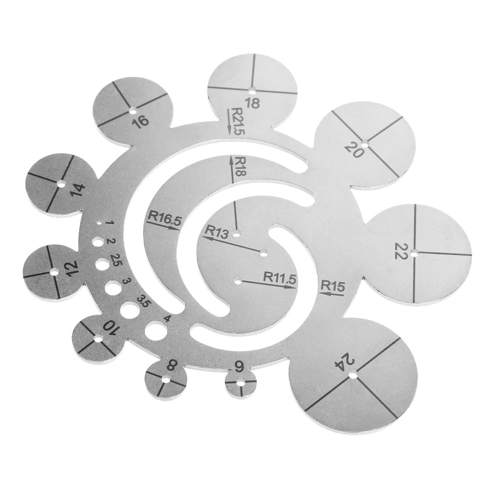 FRCOLOR Leather Ruler Curve for Sewing Wallet Corner Template Cutters ...
