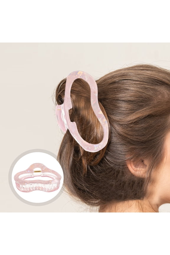 Long Hair Claw Clips Cloud Shaped Shark Clip 11.00X5.60X5.40CM Lavender