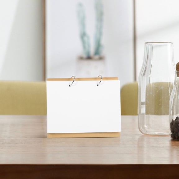 FRCOLOR Khaki Loose-Leaf Blank Desk Calendar - Wall and Desktop Planner for Daily Scheduling and Organization