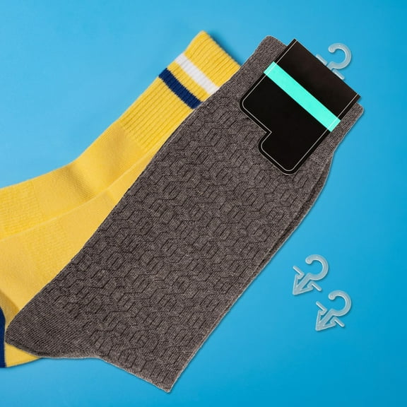 FRCOLOR 200pcs Plastic Sock Display Hook Hanging Tag Fasteners Clothing Tagging Solutions for Hat Gloves Underwear Label Standard Tagging