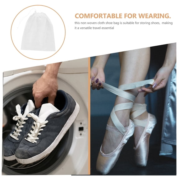 FRCOLOR MLINS 50pcs Transparent Shoe Bags for Travel Clear Shoes Organizers Storage Pouch Reusable Shoe Covers for Luggage and Closet Organization