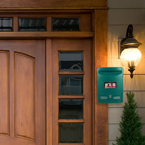 FRCOLOR Mailbox with Lock and Keys Boxes Apartment Office Travel Green