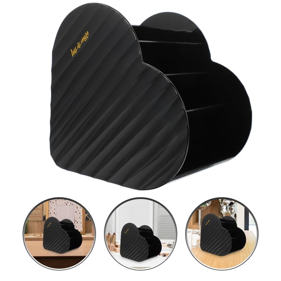 WASHWEPE Makeup Brush Holder Black 1Pcs 7.1x6.3x4.7in