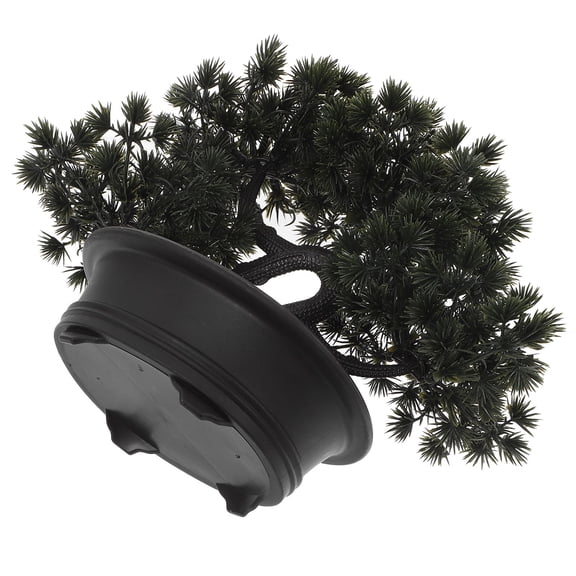 LABSERRON Artificial Pine Trees Bonsai Tree Dark Green Foam 1Pack Design Office Decoration