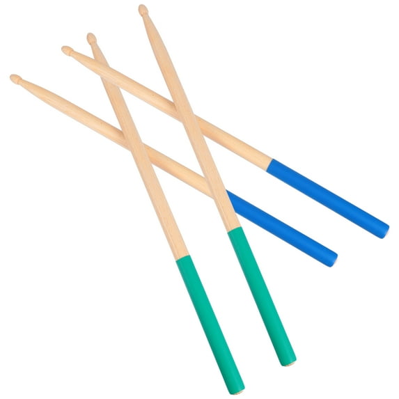 FRCOLOR Maple Drum Sticks for Music Playing with Antislip Handle Synthetic Material Assorted Color 5A Size
