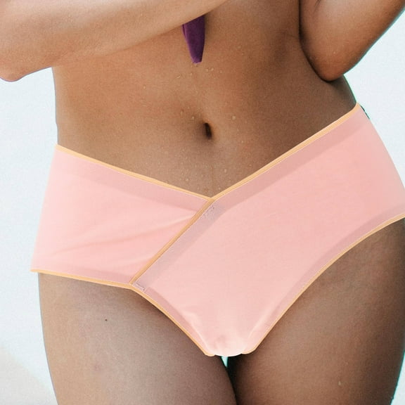 FRCOLOR  Maternity Panties Leak Proof Underwear for Women Belly Pants Pregnant Woman Pink