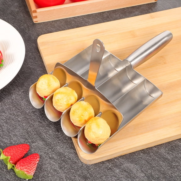 WRISTBIQUE Stainless Steel Meatball Maker Tool Silver 1 Set For Home Kitchen Use