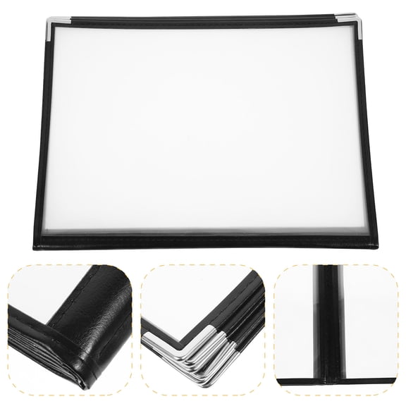 FRCOLOR  Menu Holders for Restaurant Folder Food and Drinks Cover Multiple Page