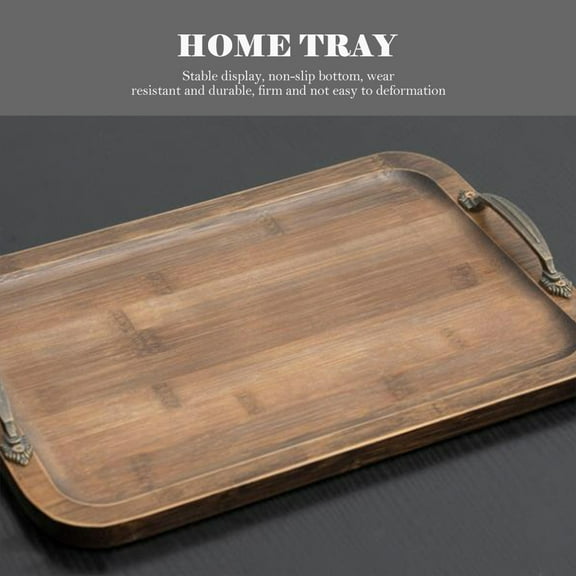 LABSERRON Coffee Serving Tray With Handles For Food Serving 1Set 13In X 9In