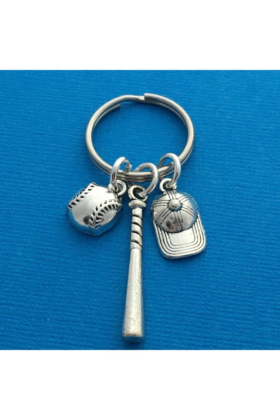 Metal Baseball Keychain Baseball Themed Key Ring Metal Keychain Decor Bag Pendant