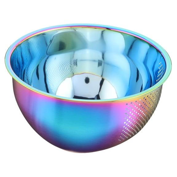 FRCOLOR Metal Colander Pasta Spaghetti Berry Fruit Vegetable Kitchen Food Strainer Basket Stainless Steel Colander Bowl Pot Drainer For Cooking