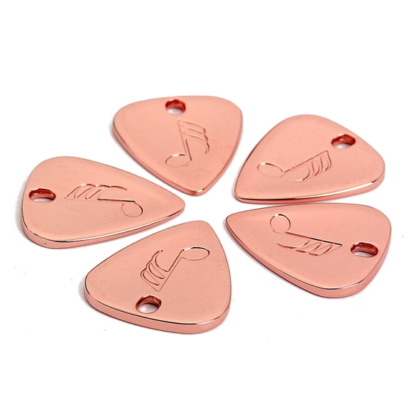 FRCOLOR Metal Guitar Pick Plectrum Classic Shape Plectrum for Acoustic and Classical Bass Guitars(LD 01)