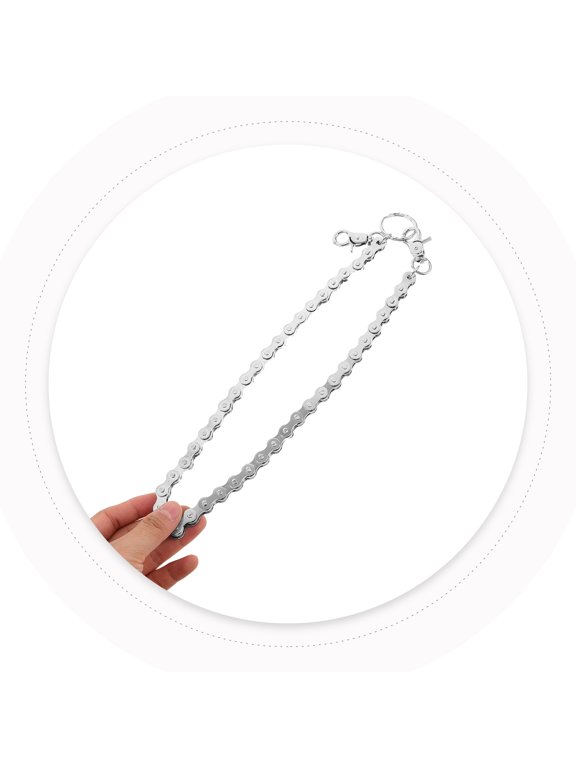 Silver Metal Hip Hop Chain for Jeans Fashionable Punk Style Decoration Perfect for Daily Wear and Parties 10.5 Inches