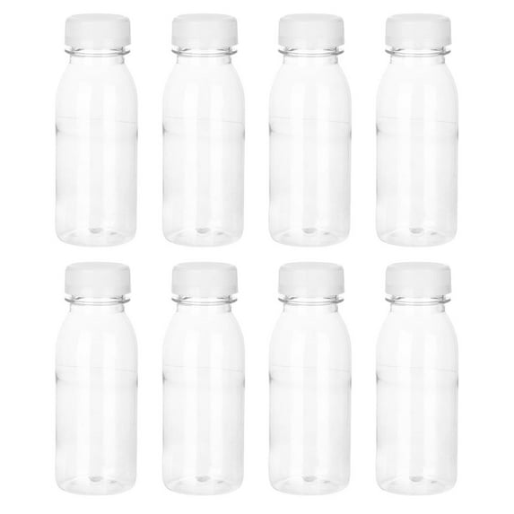WRISTBIQUE 8pcs Small Plastic Bottles Clear Bottles with Lids Refill Family Home Storage
