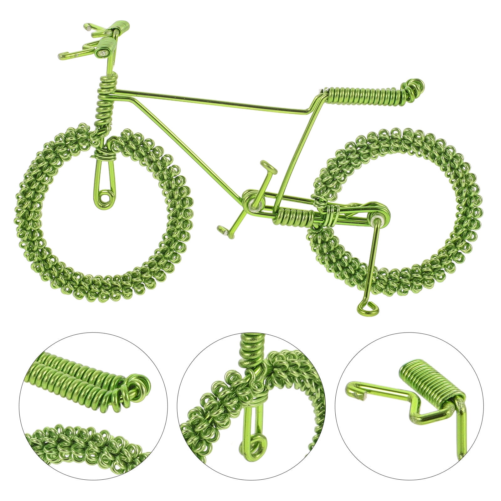 Clásico modelo de bicicleta retro miniatura colección decorativa Die-cast Toy Ornament,1:10 Simulación de Mini Bicicleta de Aleación Modelo de Bicicleta de Metal Deslizante Versión Ensamblada (Negro