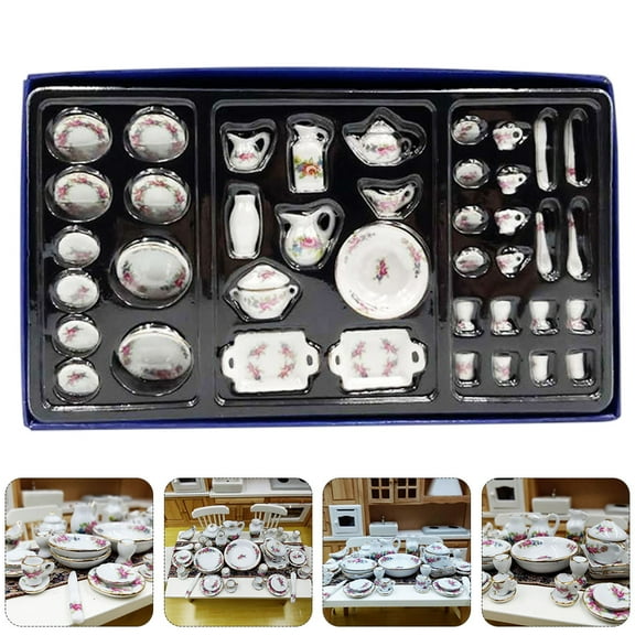 FRCOLOR  Mini Ceramic Tableware House Accessories Kitchenware