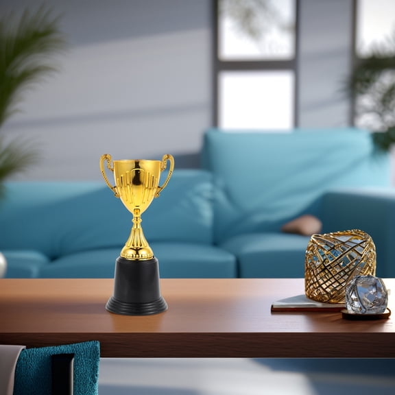 FRCOLOR Mini Gold Trophy Cups Plastic Award Trophies For Kids Soccer Basketball Racing Competitions Parties And Celebrations