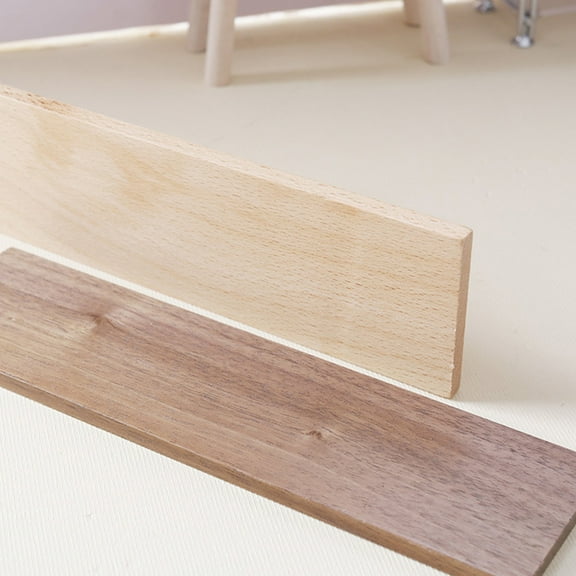FRCOLOR Mini House Wood Board Craft Supplies Walnut Beech Decorative DIY Tiny Wood Sheets for Decoration