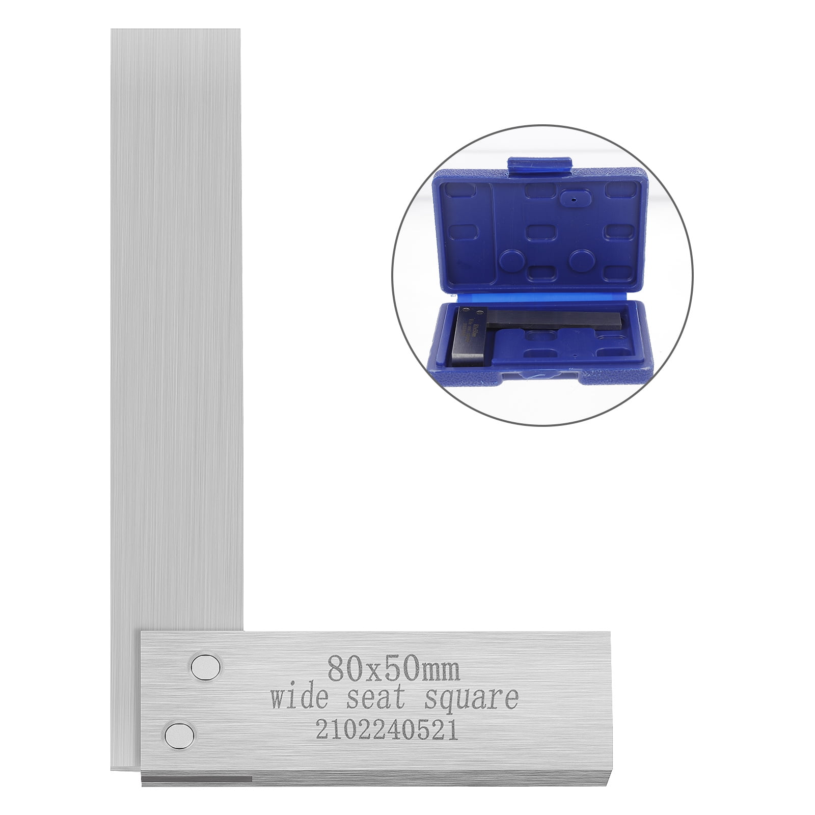 FRCOLOR Mini Small Square Wide Base Angle Ruler 8X5X1CM Silver ...