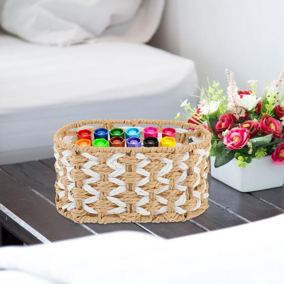 FRCOLOR Mini Stacking Storage Baskets Large Wicker Snack Woven