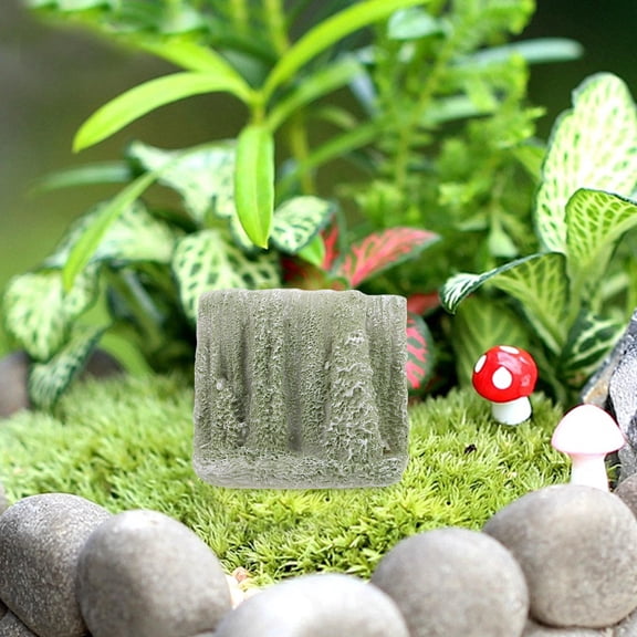 LABSERRON Tabletop Waterfall Ornament Miniature Waterfall Dark Grey Resin 1Pack