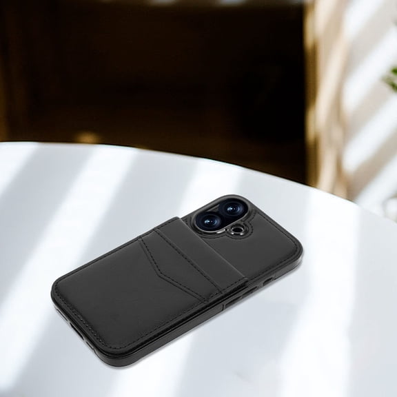 FRCOLOR Mobile Phone Decorative Cover With Wallet Case Aesthetic Phone Case With Card Slots Scratch-Resistant Cellphone Cover That Can Hold Cards Compatible For Iphone 16