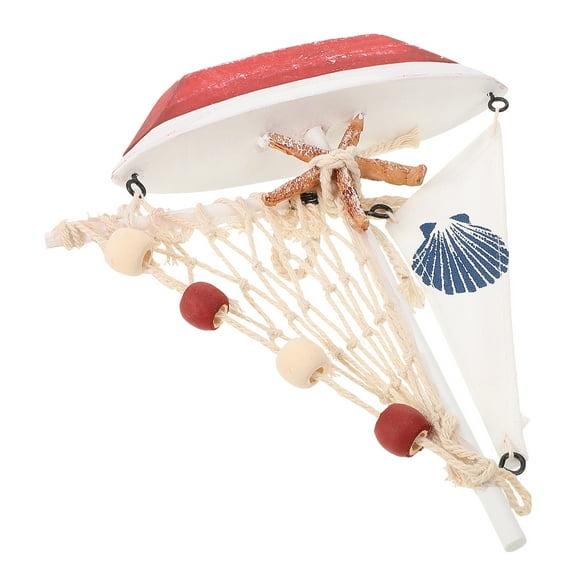 FRCOLOR Wooden Sailboat Model Toy for Kids, Child-Friendly Decorative Boat, 17x15x3.5 CM, Ideal for Home Decor and
