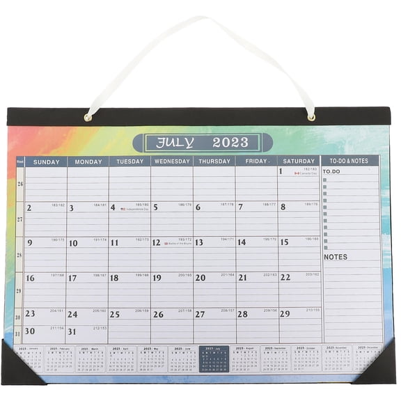 FRCOLOR Monthly Planner Calendar 43.5x31cm Colorful Design Easy to Use English Office Organizer