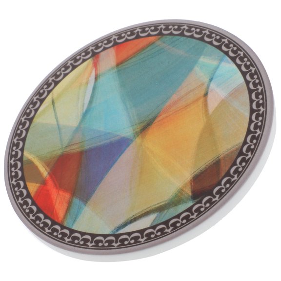 FRCOLOR Moroccan Pattern Ceramic Coaster with Cork Bottom for Home Use Protects Tabletops from Heat Damage