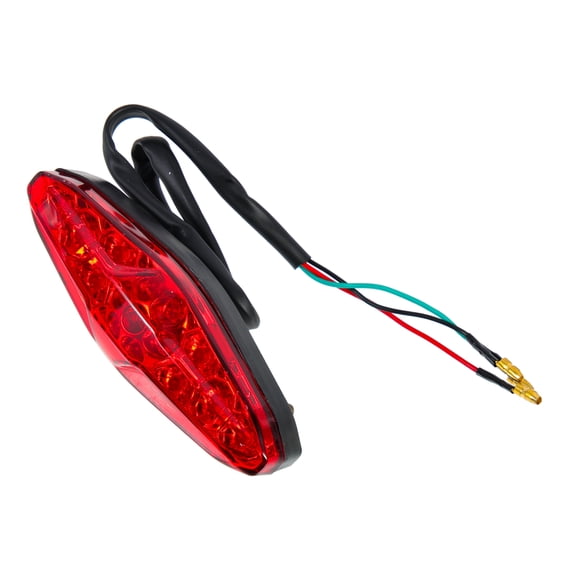 FRCOLOR Durable LED Motorcycle Tail Light for Motorbike Red ABS Material 12V Energy Saving Practical Rear