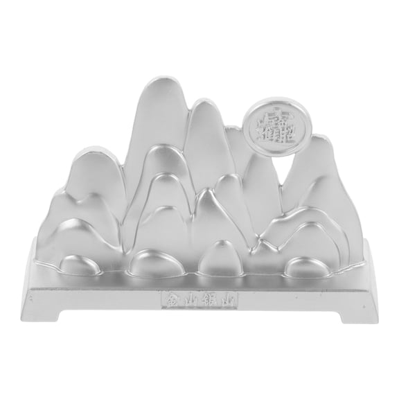 FRCOLOR  Mountain Model Fortune Sculpture Tabletop Ornament Office Silver