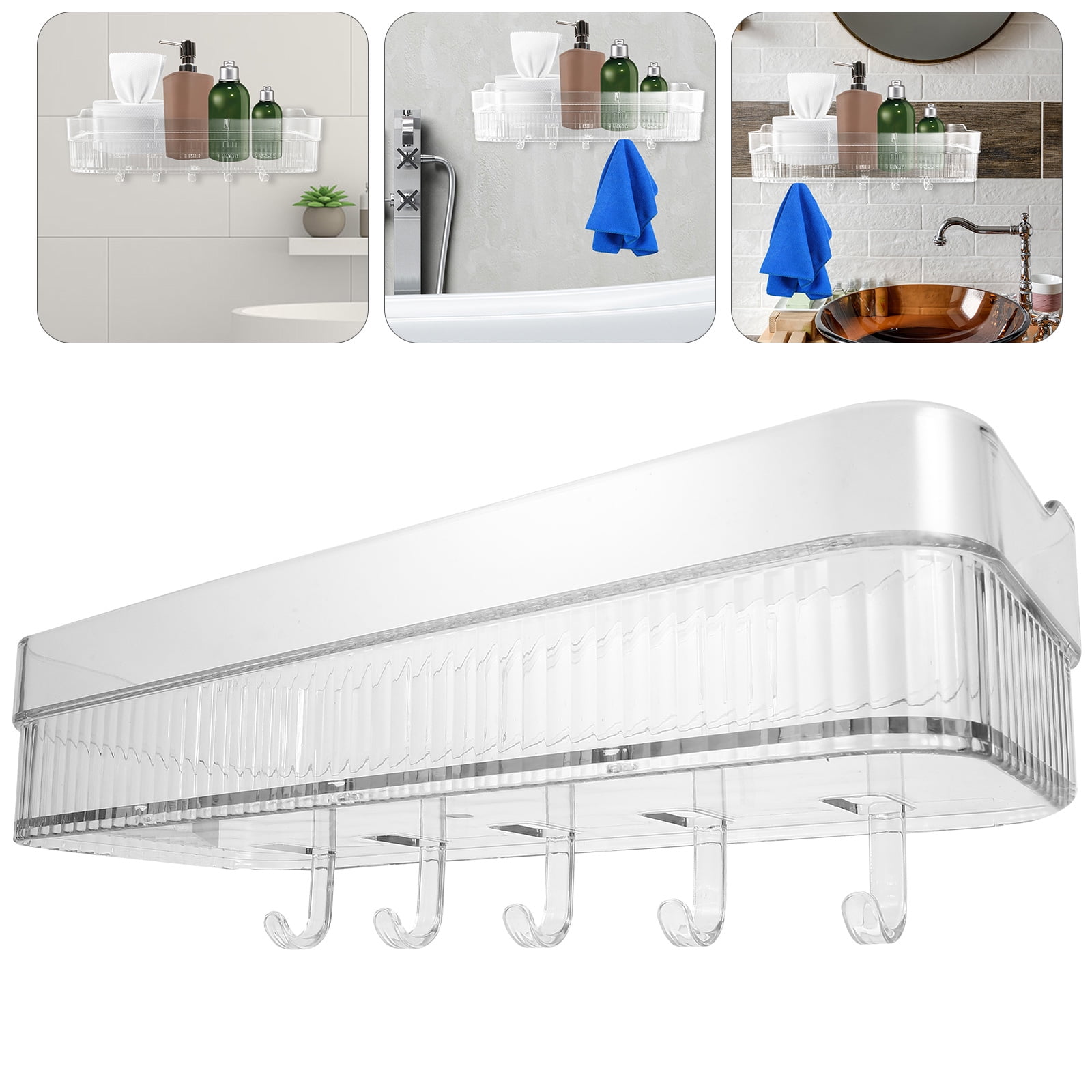 FRCOLOR Mounted Wall Shelf Simple Storage Rack Ventilated - Walmart.com