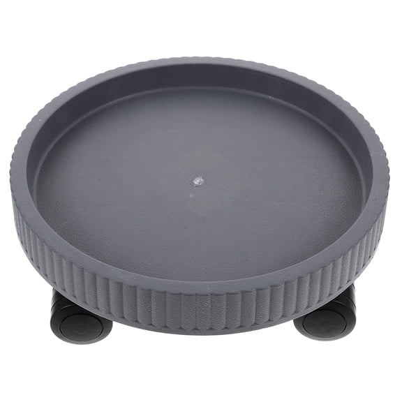 FRCOLOR  Movable Plants Rack Stand Indoor with Wheels Pots Tray Grey