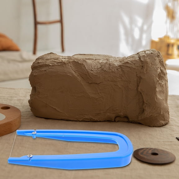 FRCOLOR Mud Cutting Bow Modeling Sculpting Cutter Angled Pottery Blade Blue