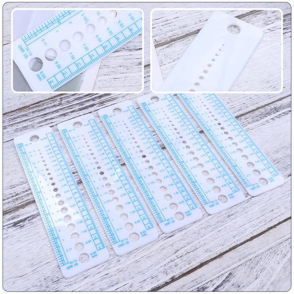 FRCOLOR Multi Color Professional Needle Ruler for DIY Use Made of Plastic Lightweight Portable and Practical 15Pcs