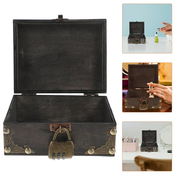 HAKIDZEL Keepsake Box Storage Chest With Lock Multi 1Pack