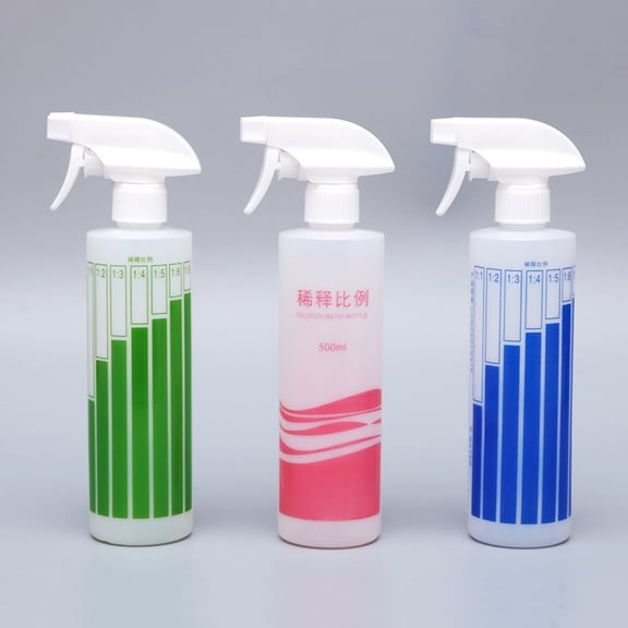 FRCOLOR MultiFunction Spray Bottles with Mark for Cleaning and Storage Use Made of Safe Plastic 500ml