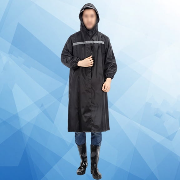 FRCOLOR Multifunction Cloak Rain Coat Jacket Waterproof Jackets Women Travel Black