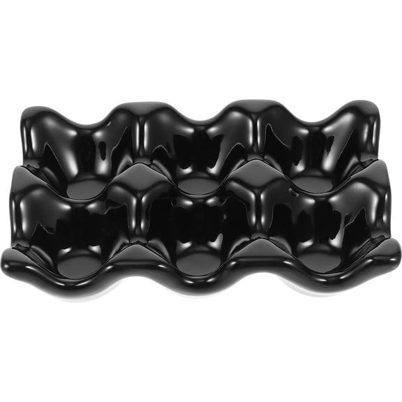 TAILTOSS Black Ceramic Egg Holder Modern Stylish for Home and Kitchen Use