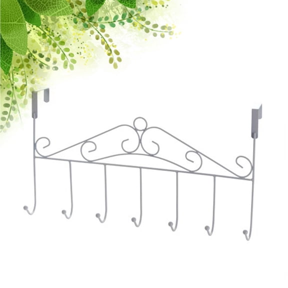 LABSERRON Hat Rack for Door White Iron 1Set