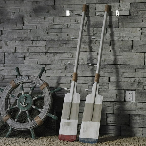 FRCOLOR Nautical Bar Decor Hanging Oar for Living Room Retro Style 1Pack