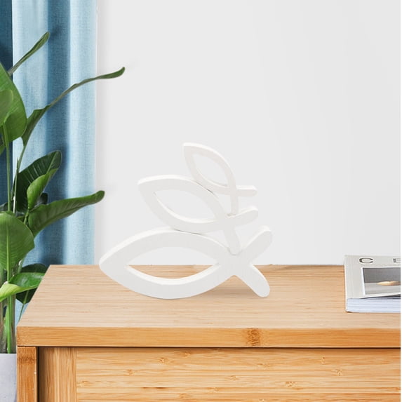 WASHWEPE Beach Bathroom Decor White Boxwood 9Pcs 4.7X1.6X0.3In