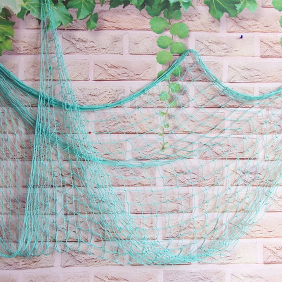 FRCOLOR Fish Net Decor Decorative Fishing Net Green Backdrop For Theme Party 1Pack
